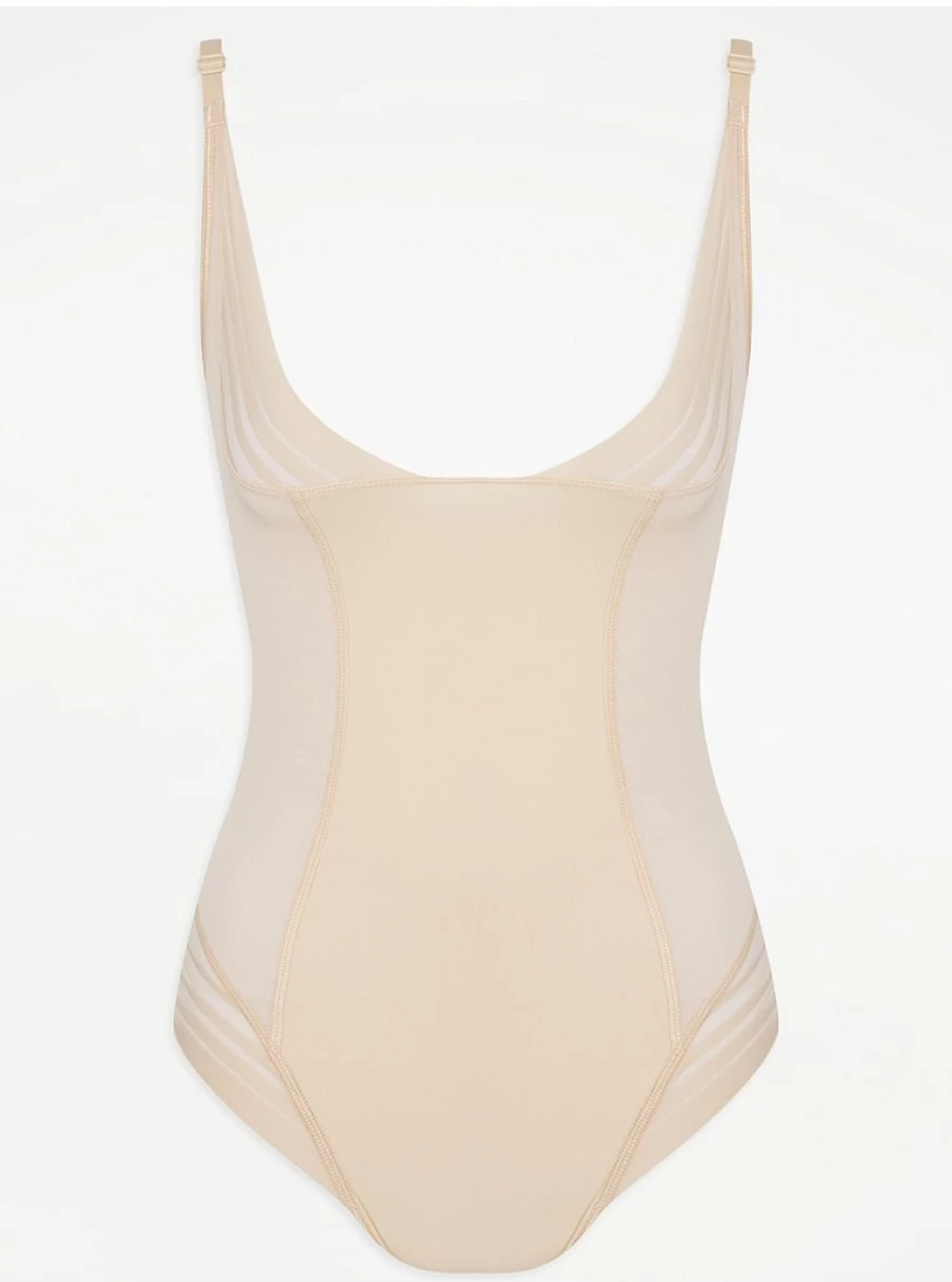 "George at Asda Nude Chevron Control Bodysuit – Shapewear & Lingerie Review"