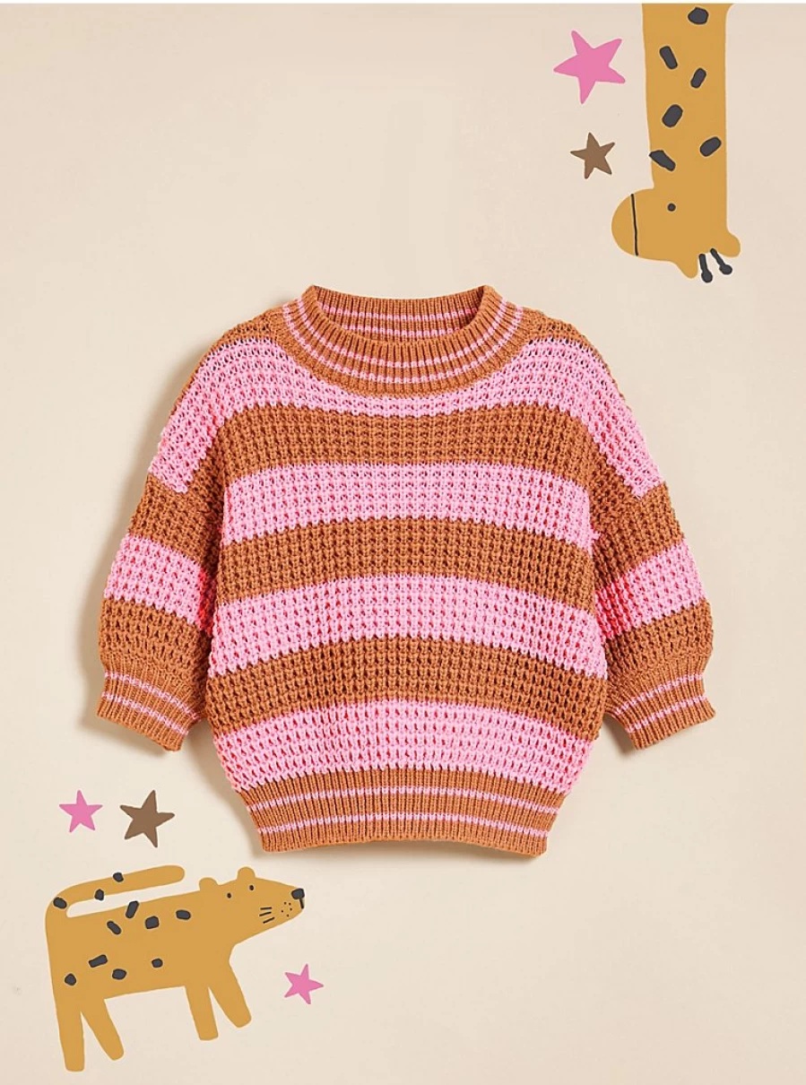 "George at Asda Baby Chunky Knit Jumper - Little Angels Bright Striped Sweater Review"