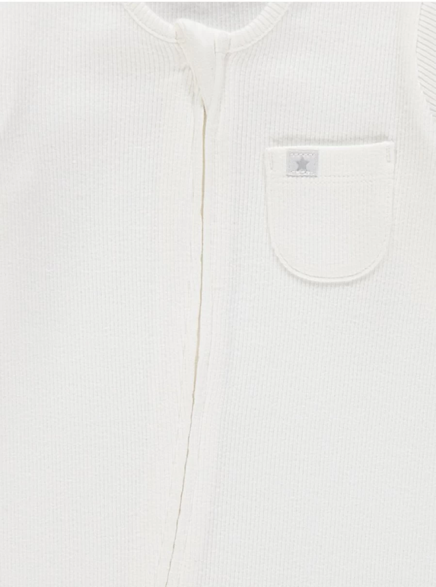 "George at Asda Baby Ribbed Long Sleeve 2-Way Zip Sleepsuits 3-Pack | Soft Comfort Pajamas"