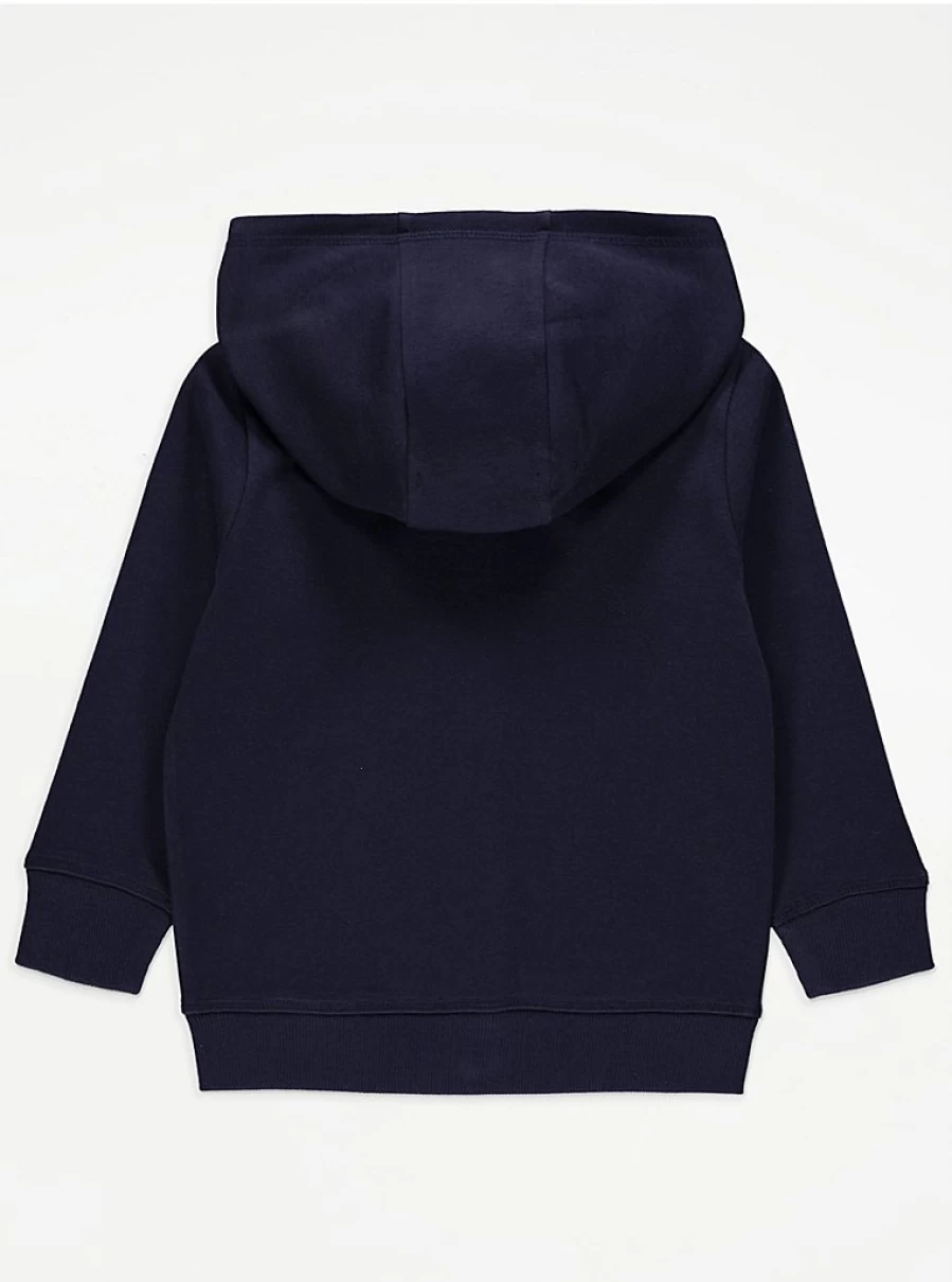 "George at Asda Boys Navy Plain Zip Up Hoodie | Kids' Casual Jacket Review"