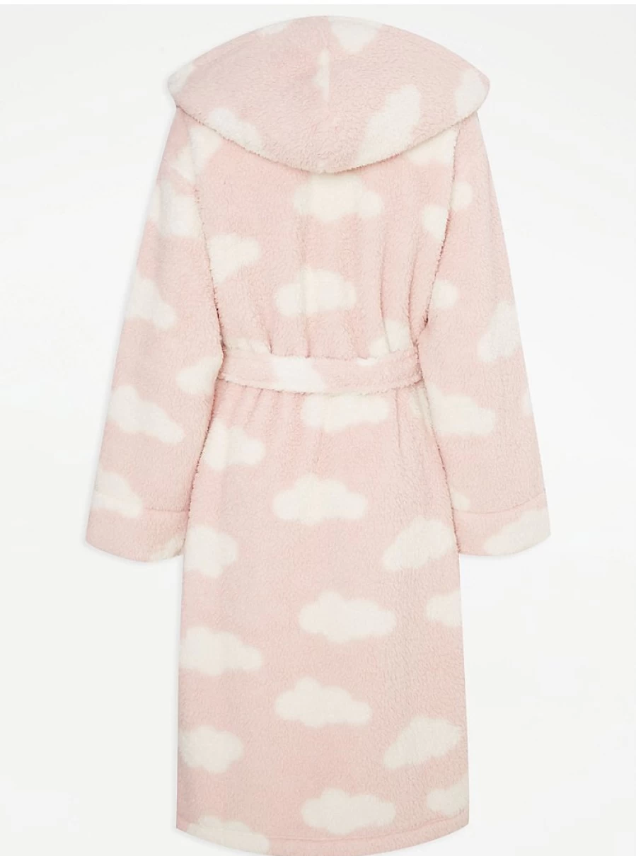 "George at Asda Pink Cloud Borg Fleece Dressing Gown - Soft Women's Loungewear Review"