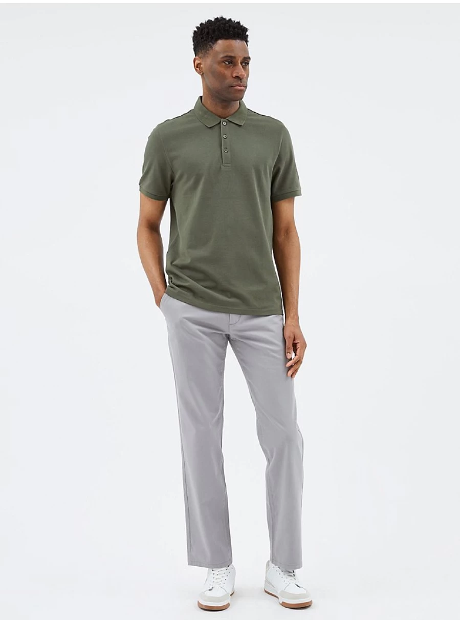 Men's Grey Straight Fit Stretch Chino Trousers | Comfort & Style | George at Asda