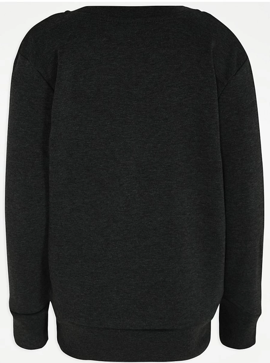 "George at Asda Charcoal School Sweatshirt 2 Pack - Comfortable & Stylish Uniform Essentials"