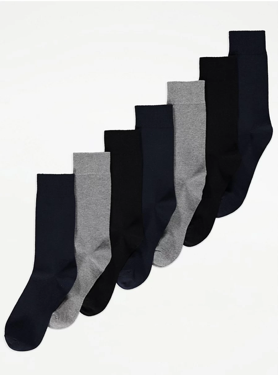 "George at Asda Boys' Cotton Rich Fresh Feel Socks 7-Pack | Soft & Breathable"