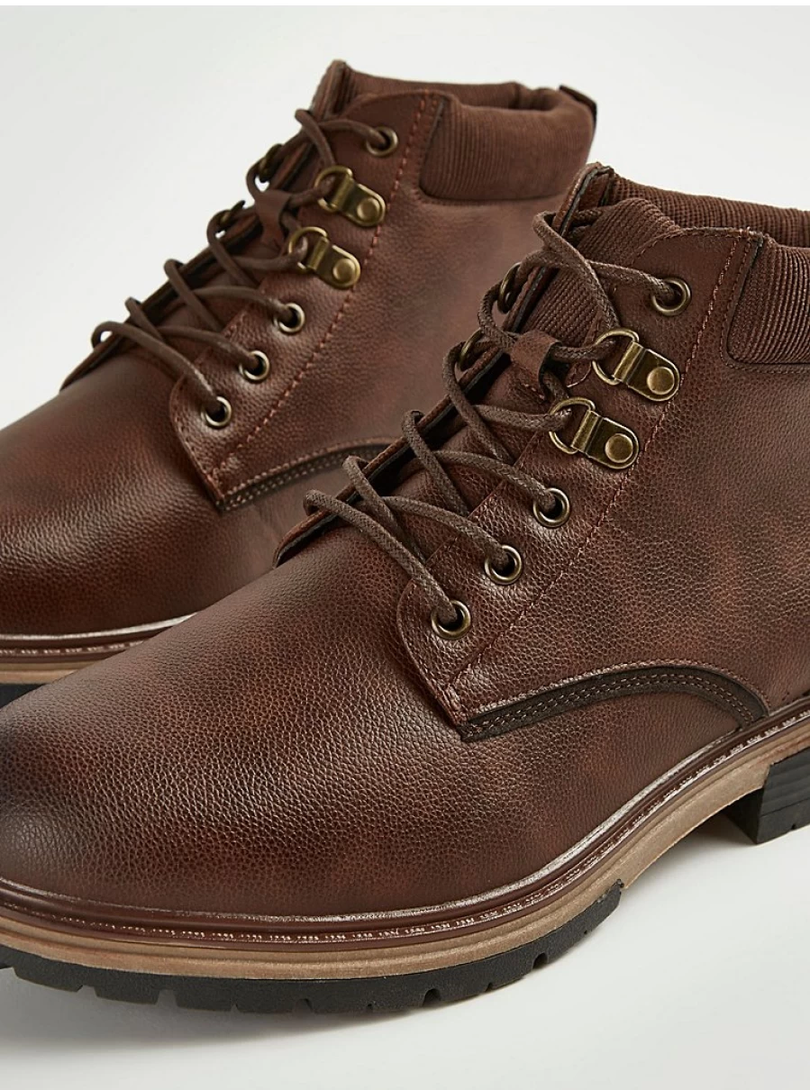Men's Brown Sturdy Boots by George at Asda | Durable & Comfortable Footwear Review
