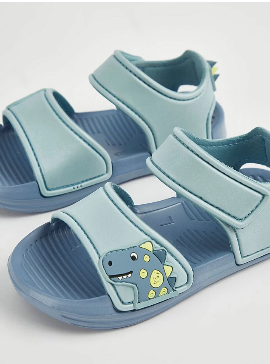 "George at Asda Boys' Blue Dinosaur Spike Double Strap Sandals – Kids' Comfortable & Stylish Review"