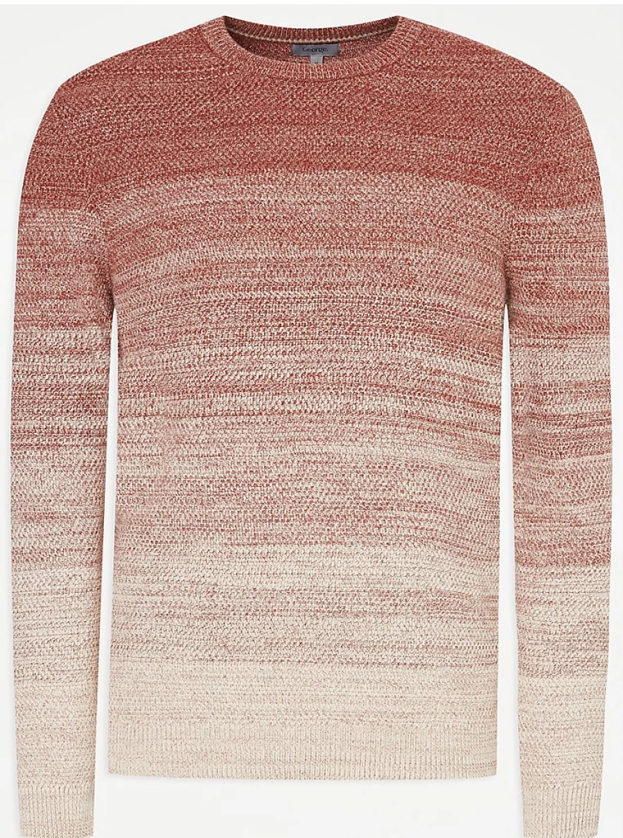 "George at Asda Men's Red Ombre Crew Neck Knitted Jumper Review"