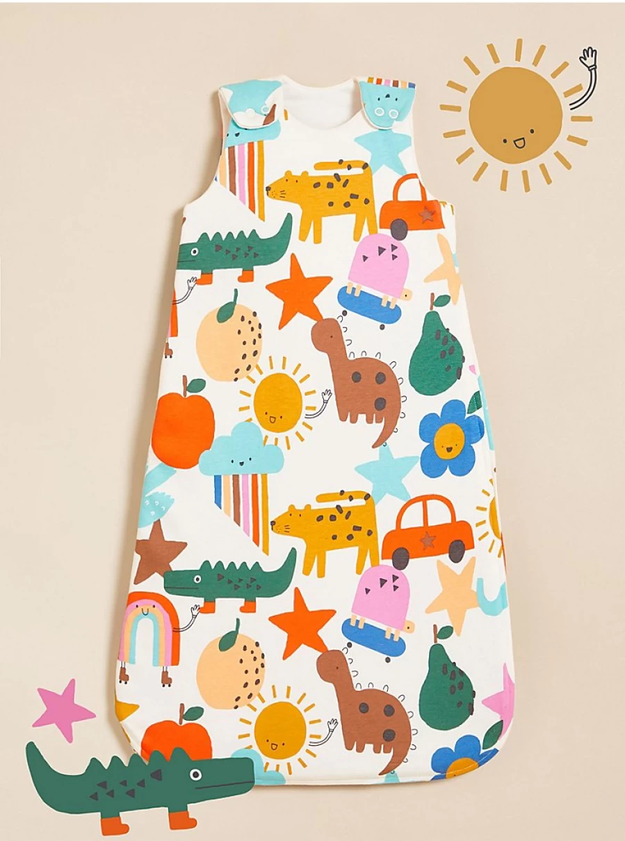 George at Asda Little Angels Bright Animal 2.5 Tog Baby Sleep Bag - Warm & Comfortable Infant Wear