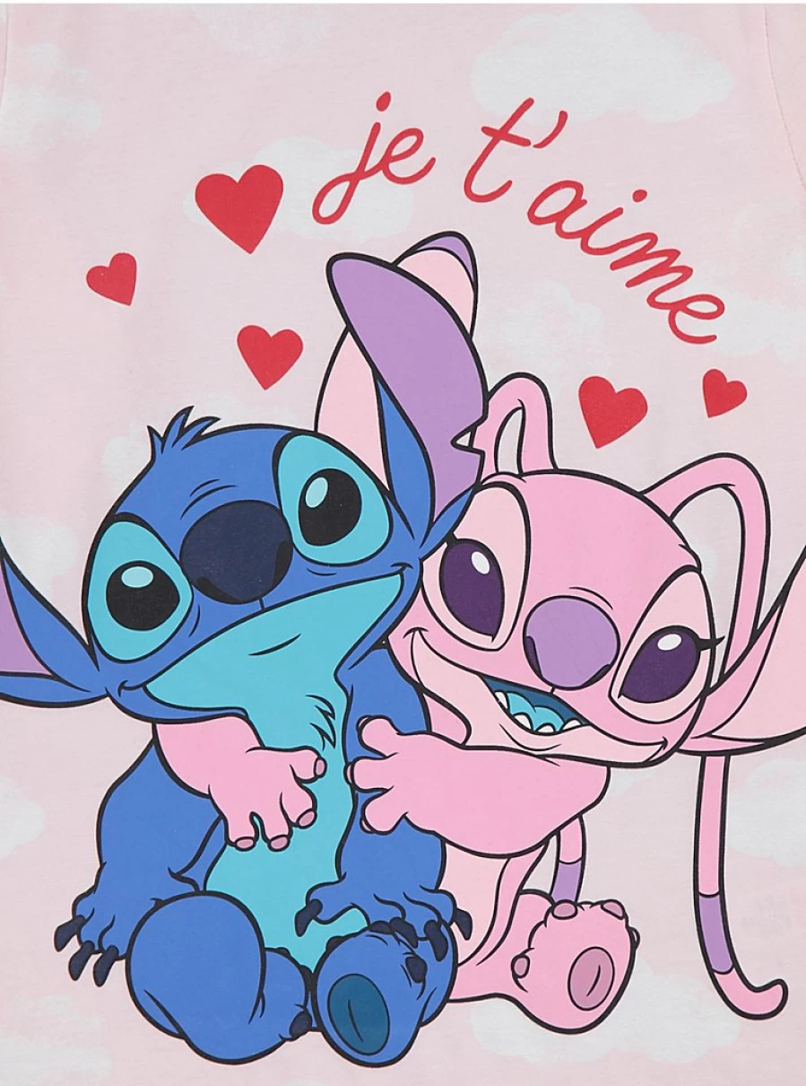 "George at Asda Kids Disney Lilo & Stitch Valentine's Pyjamas 3-Pack | Comfortable & Cute Pajama Set"
