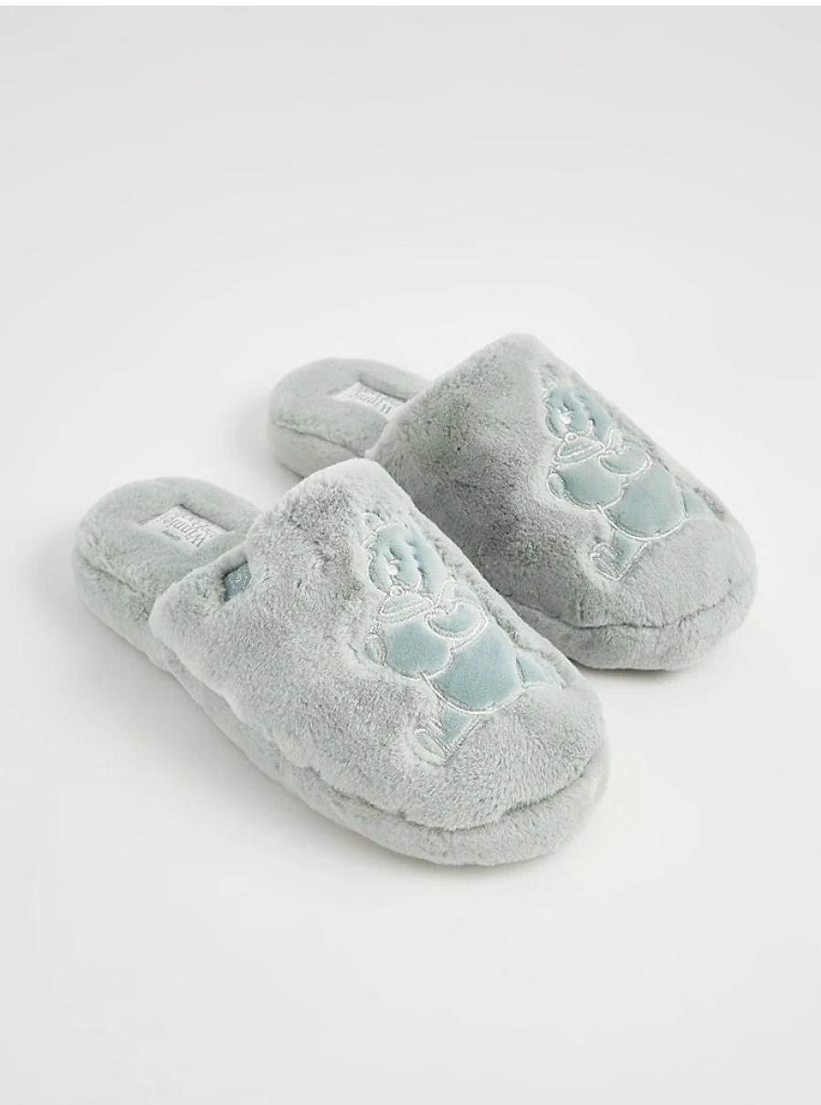 "George at Asda Disney Winnie The Pooh Soft Mule Slippers for Women – Comfortable Home Footwear"