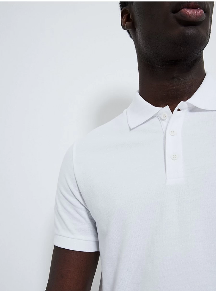 Men's White Short Sleeve Polo Shirts 5-Pack | George at Asda | Comfort Fit Casual Tops