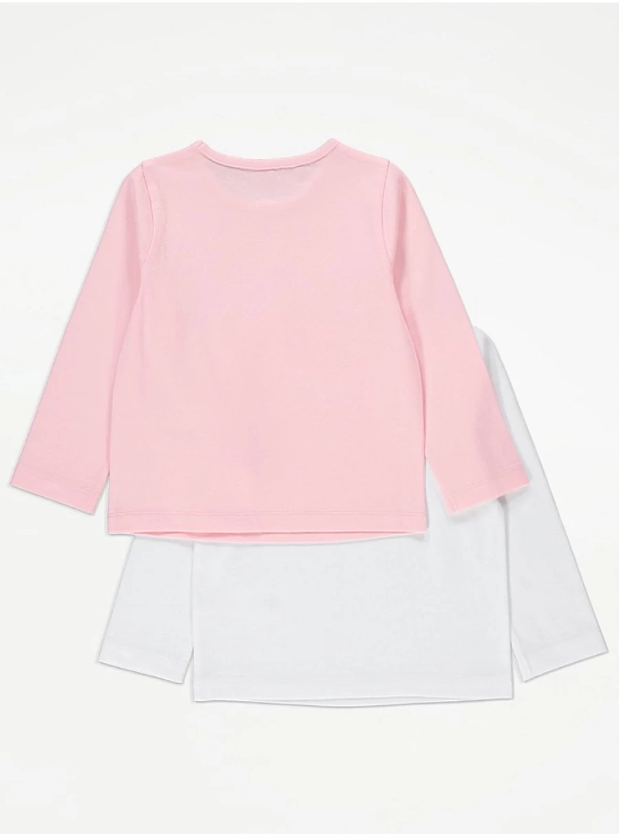 2 Pack Long Sleeve Tops for Girls | George at Asda | Comfortable Kids Clothing