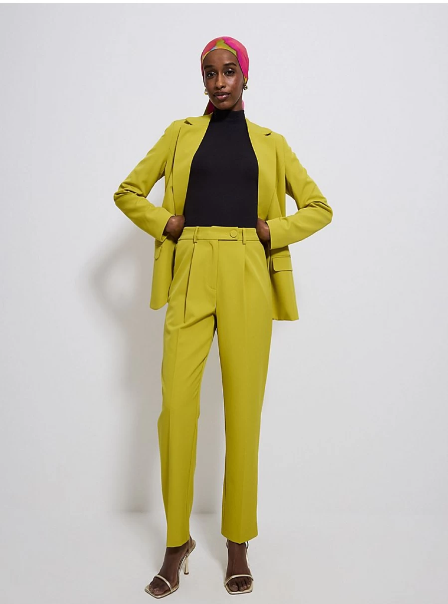 Women's Lime Green Tapered Trousers | George at Asda | Comfort Fit Styling