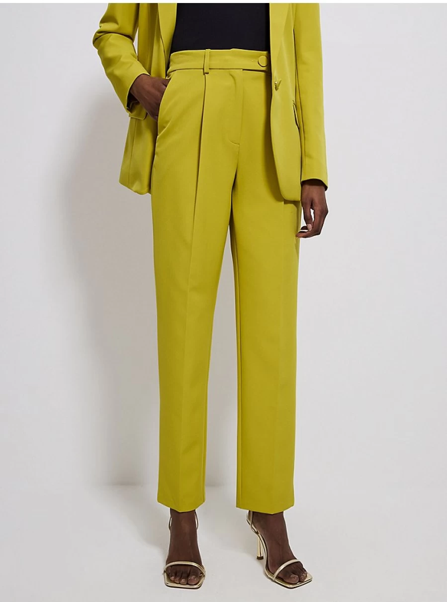 Women's Lime Green Tapered Trousers | George at Asda | Comfort Fit Styling