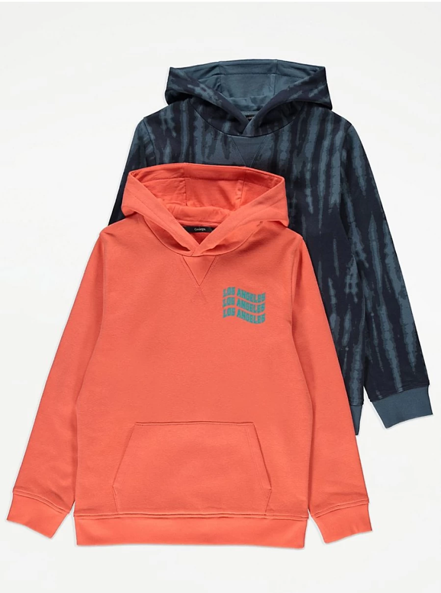 George at Asda Boys' Los Angeles Hoodies 2 Pack - Kids' Pullover Sweatshirts Review