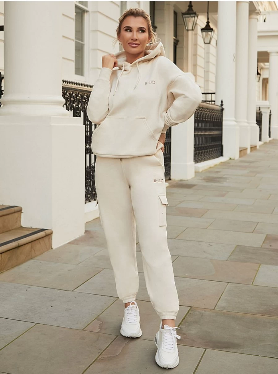 Women's Cream B-Lux Hoodie and Joggers Co-Ord Set by George at Asda | Billie Faiers Collection
