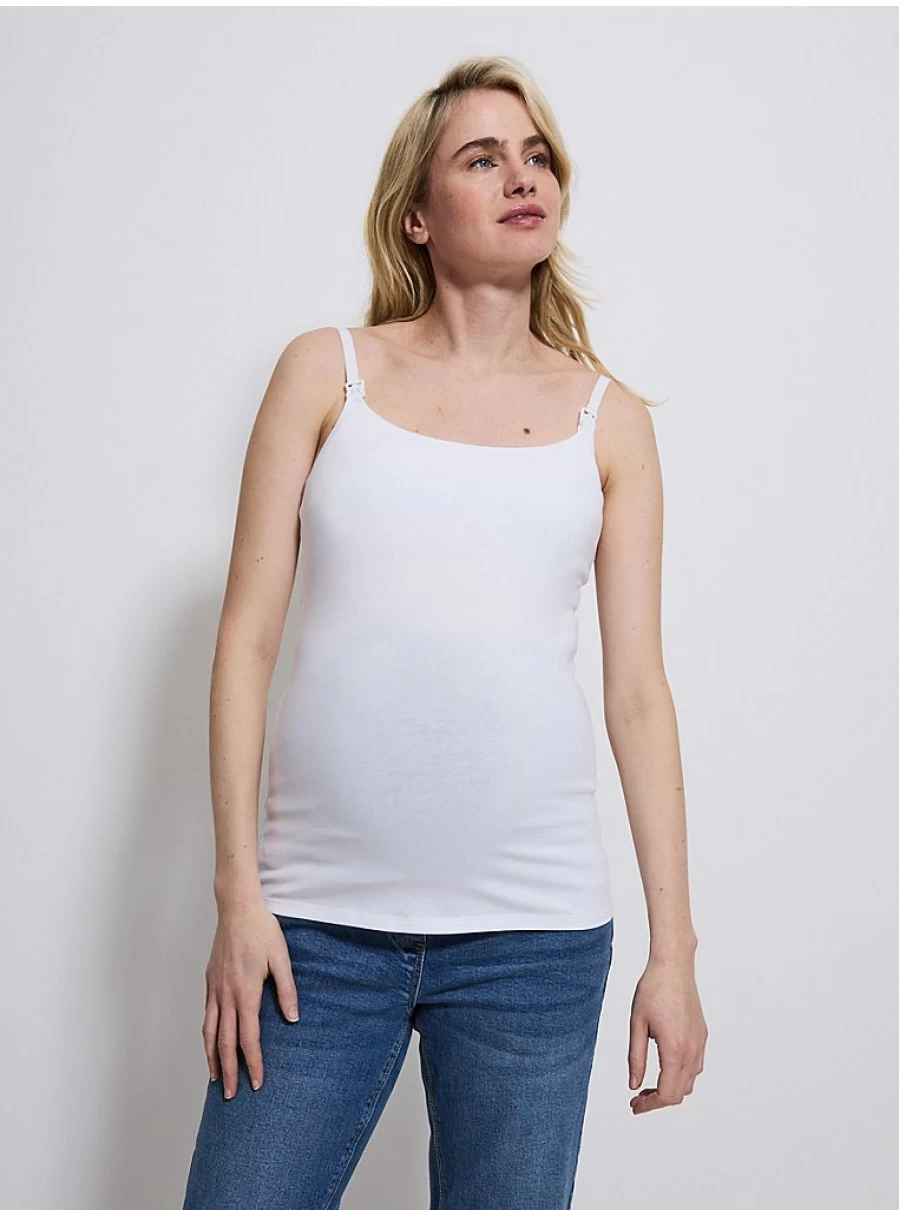 "George at Asda Baby White Nursing Cami Vest Top – Soft & Comfortable Newborn Essentials"