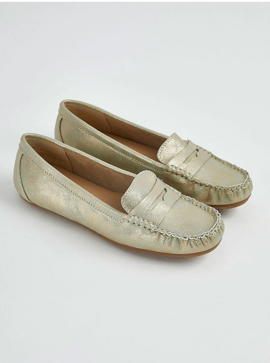 Women's Gold Shimmer Loafers by George at Asda – Comfort & Style Review