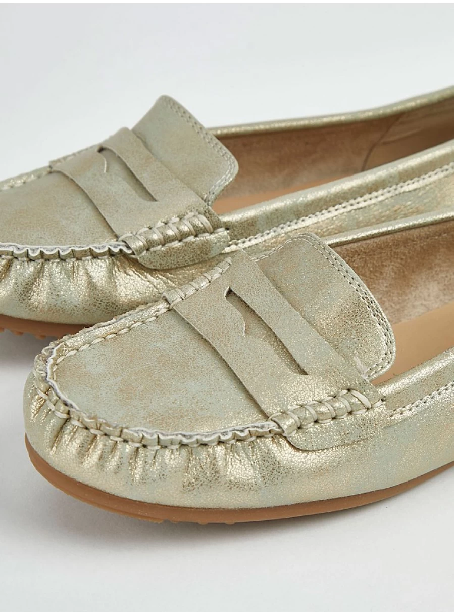 Women's Gold Shimmer Loafers by George at Asda – Comfort & Style Review