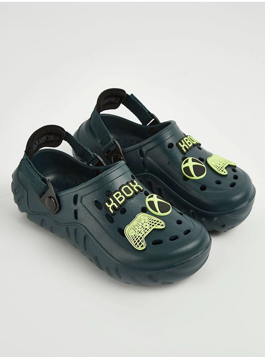 "George at Asda Boys' Bottle Green Xbox Badge Clogs – Kids' Slippers Review"