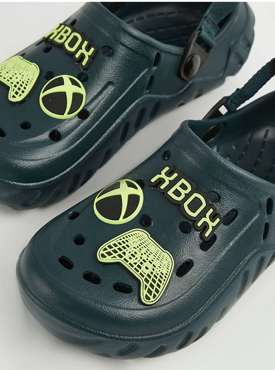 "George at Asda Boys' Bottle Green Xbox Badge Clogs – Kids' Slippers Review"