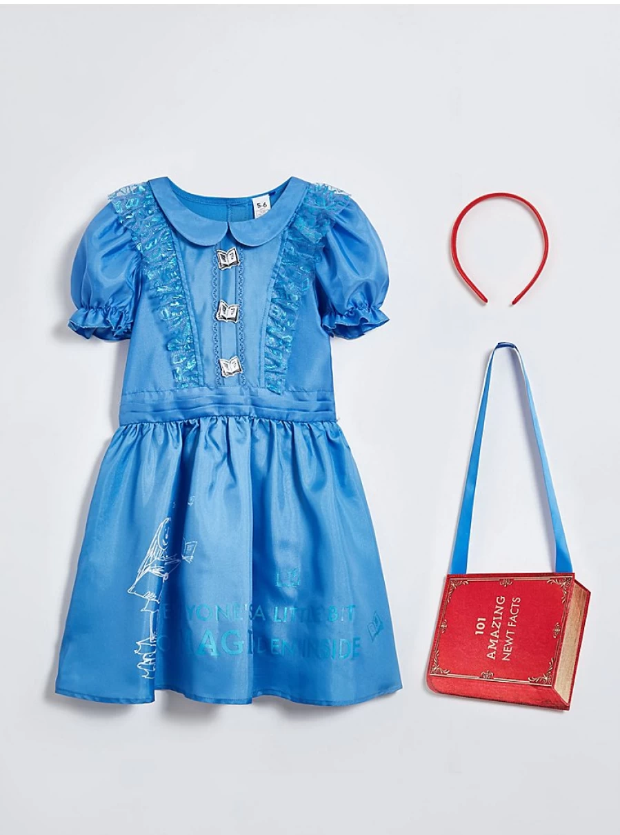 "George at Asda Kids Matilda Blue Fancy Dress Costume | Roald Dahl Inspired Outfit"