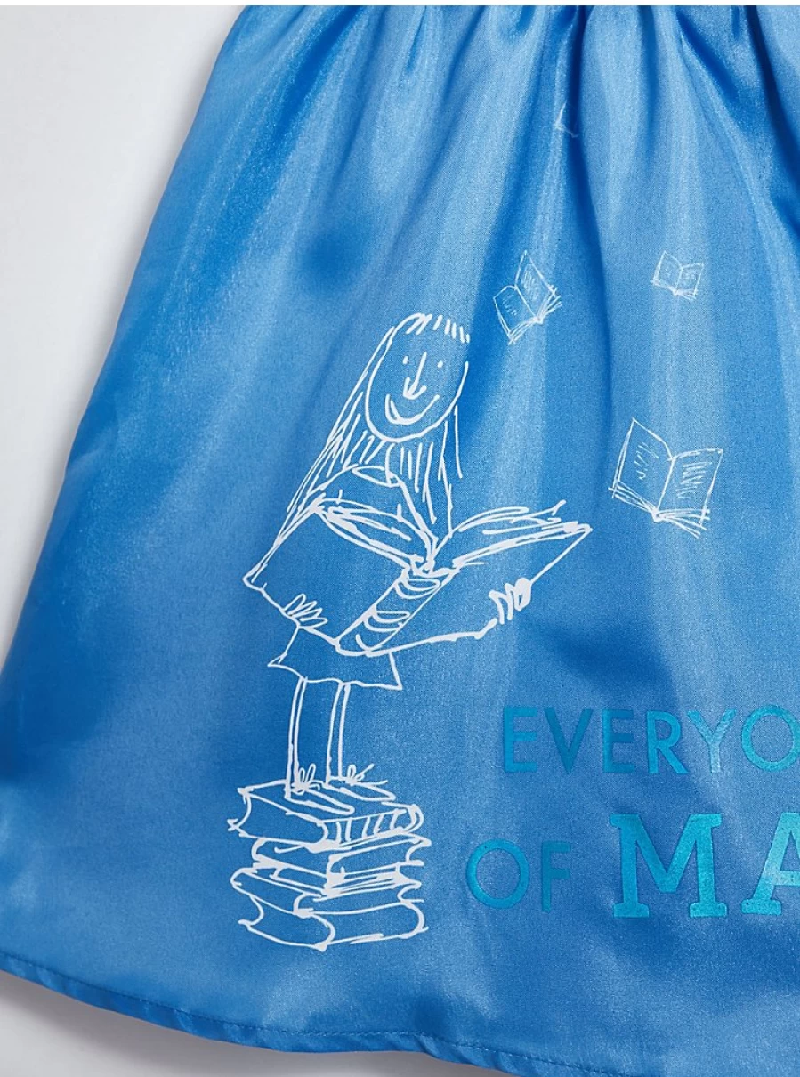 "George at Asda Kids Matilda Blue Fancy Dress Costume | Roald Dahl Inspired Outfit"