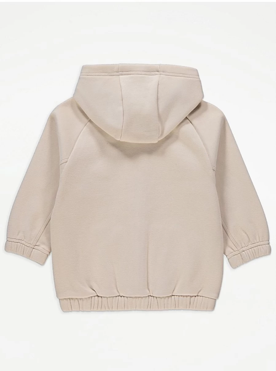 "George at Asda Boys' Stone Oversized Zip-Up Hoodie | Kids' Comfortable & Stylish Pullover"