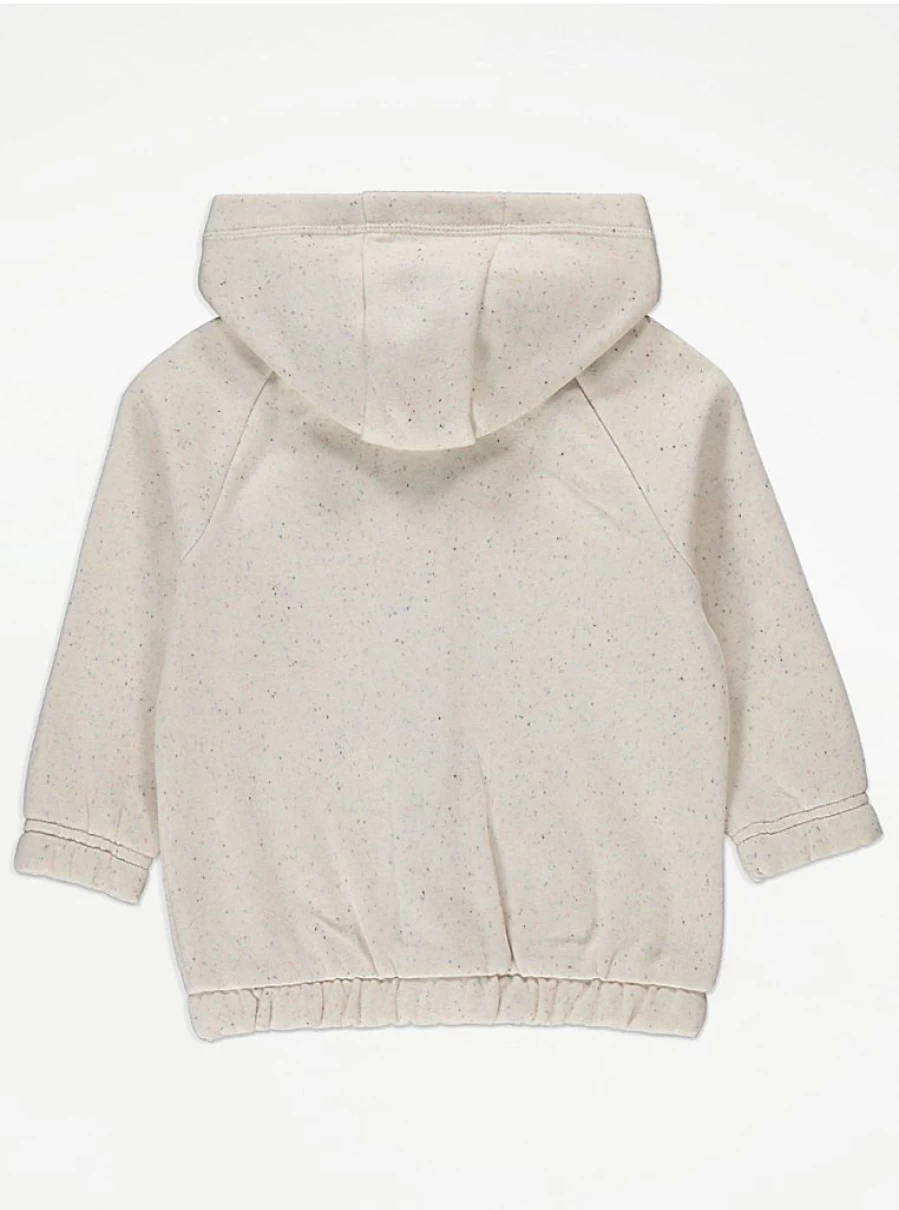 "George at Asda Boys' Dinosaur Print Oversized Zip Up Hoodie – Cream Flecked Design Kids' Review"