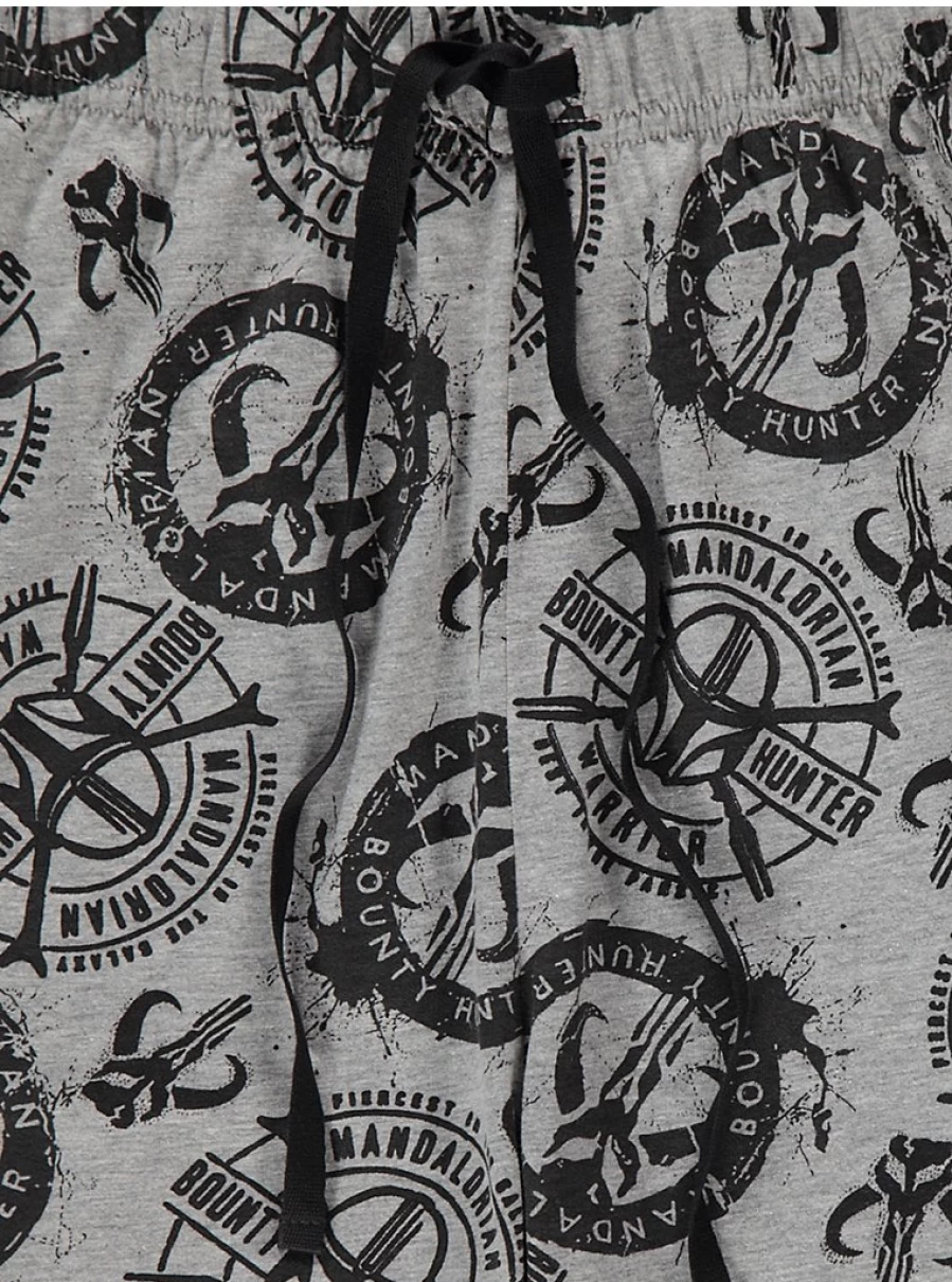 Men's The Mandalorian Graphic Print Grey Lounge Pants | George at Asda