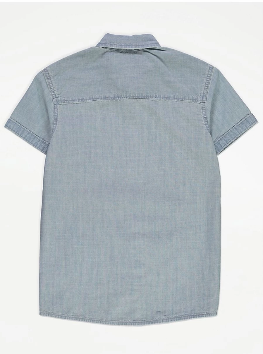 "George at Asda Boys' Light Wash Short Sleeve Chambray Shirt Review"