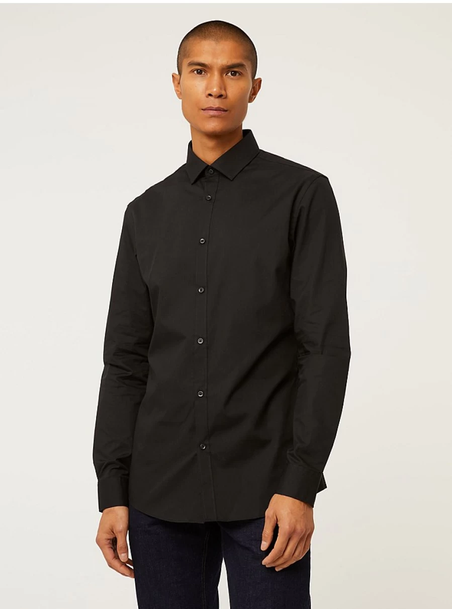 "George at Asda Men's Black Slim Fit Long Sleeve Shirt Review"