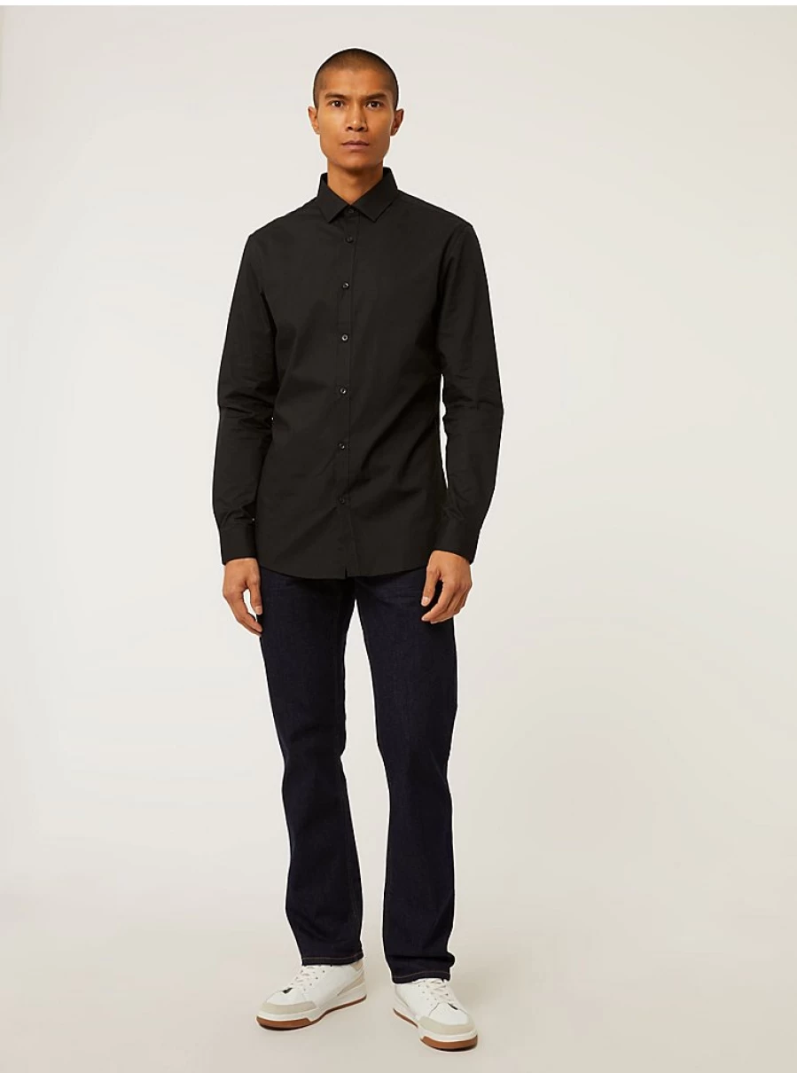 "George at Asda Men's Black Slim Fit Long Sleeve Shirt Review"