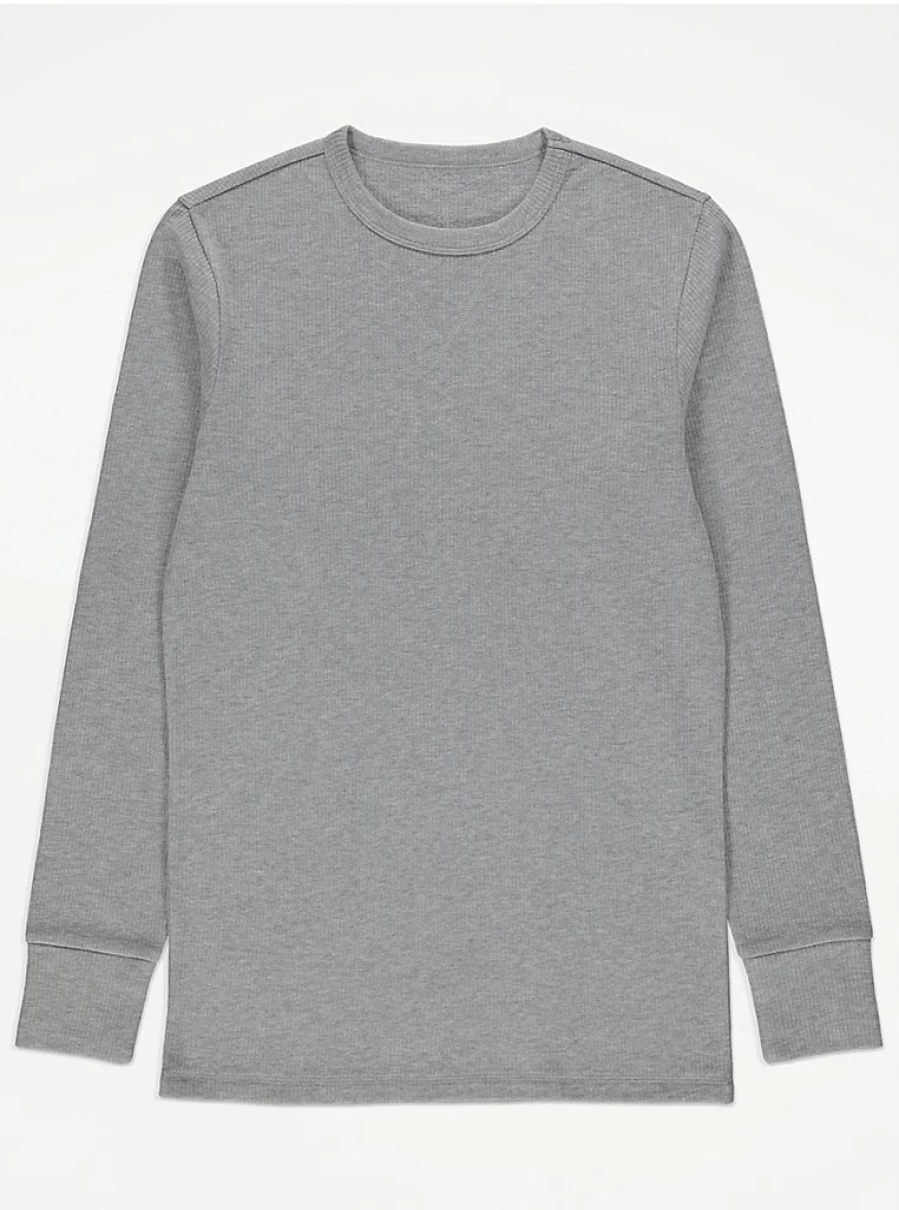 Men's Grey Ribbed Thermal Long Sleeve Top - George at Asda Review & Buying Guide