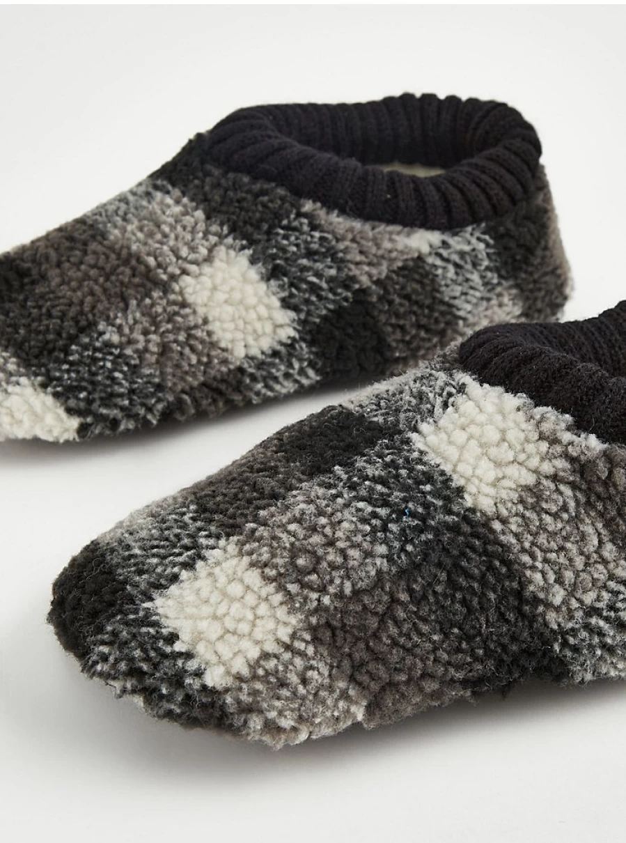 Men's Grey Checked Slipper Socks by George at Asda - Comfort & Warmth Review