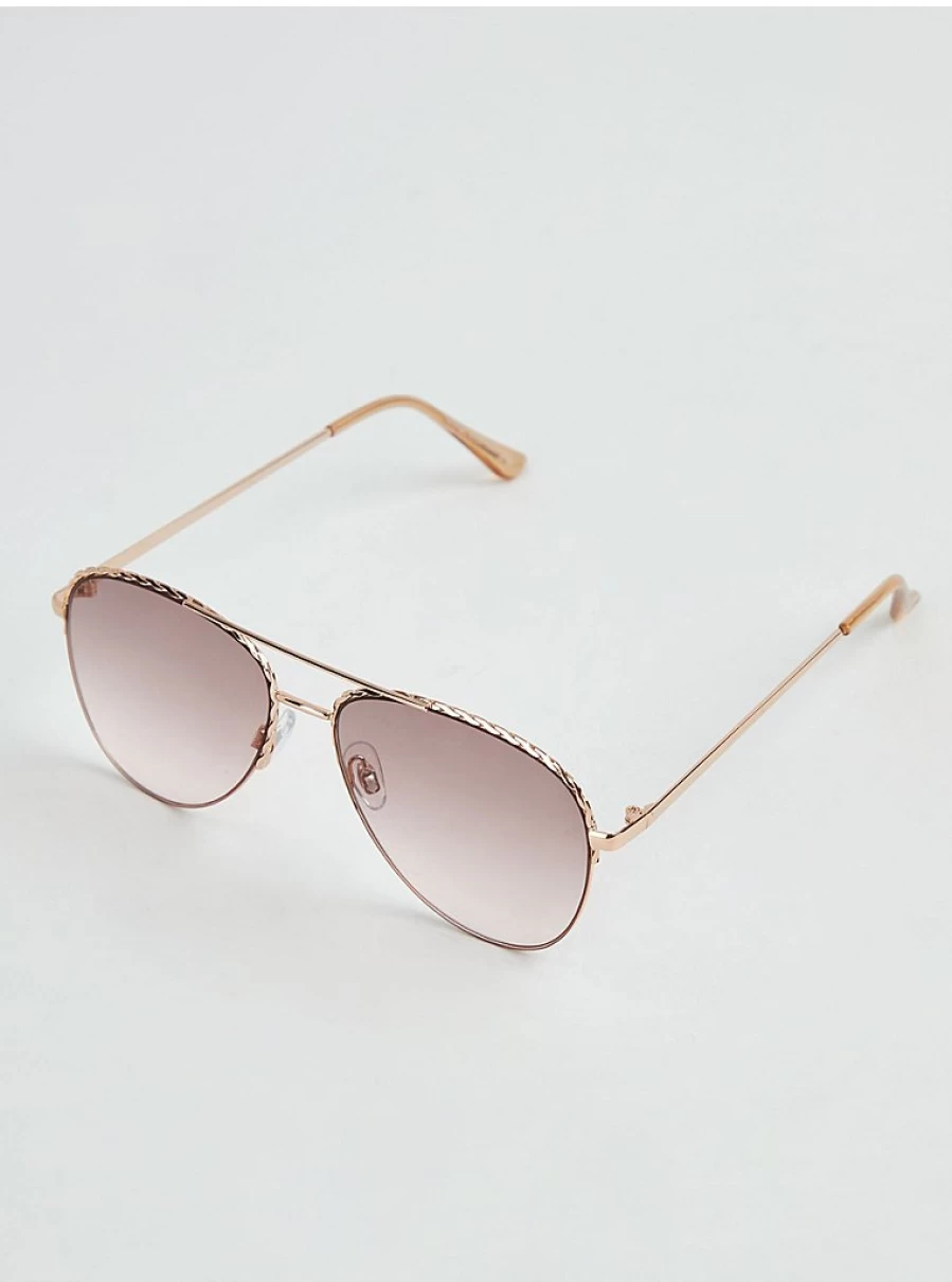 "George at Asda Women's Rose Gold Twist Frame Aviator Sunglasses – Stylish & Trendy Review"