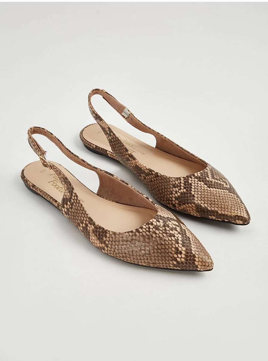 Women's Snakeskin Sling Back Ballet Flats by George at Asda | Comfort & Style Review