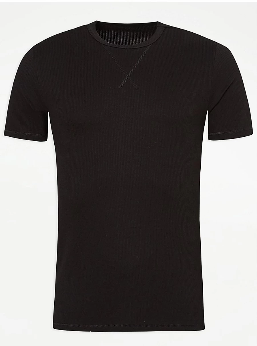 "George at Asda Men's Black Ribbed Short Sleeve Thermal Top Review & Buying Guide"