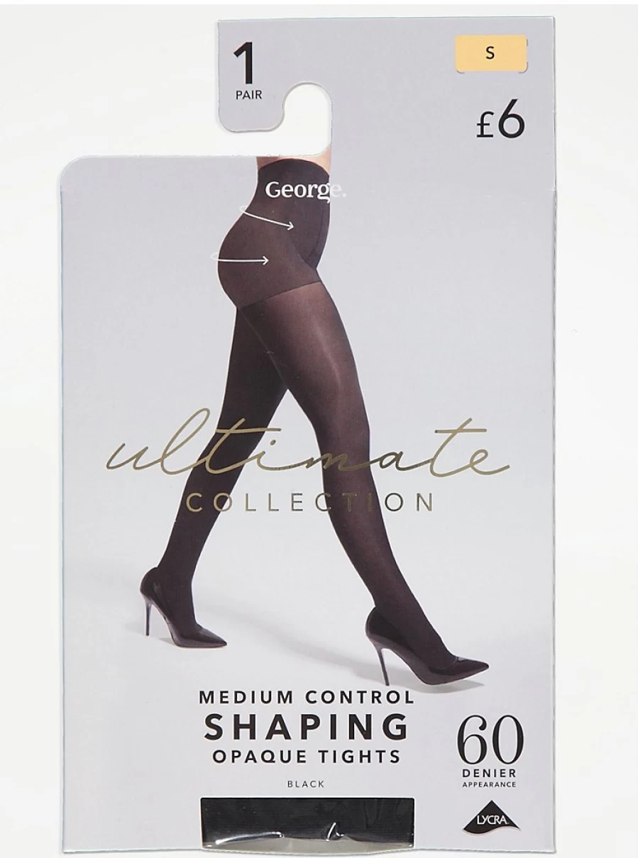 "George at Asda Black Medium Control 60 Denier Shaping Tights – Ultimate Collection Review"