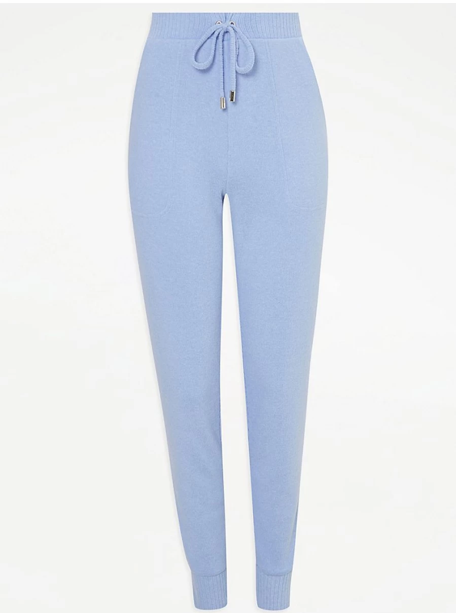 "George at Asda Blue Brushed Snit Pyjama Bottoms | Soft Women's Sleepwear | Comfortable Loungewear Pants"