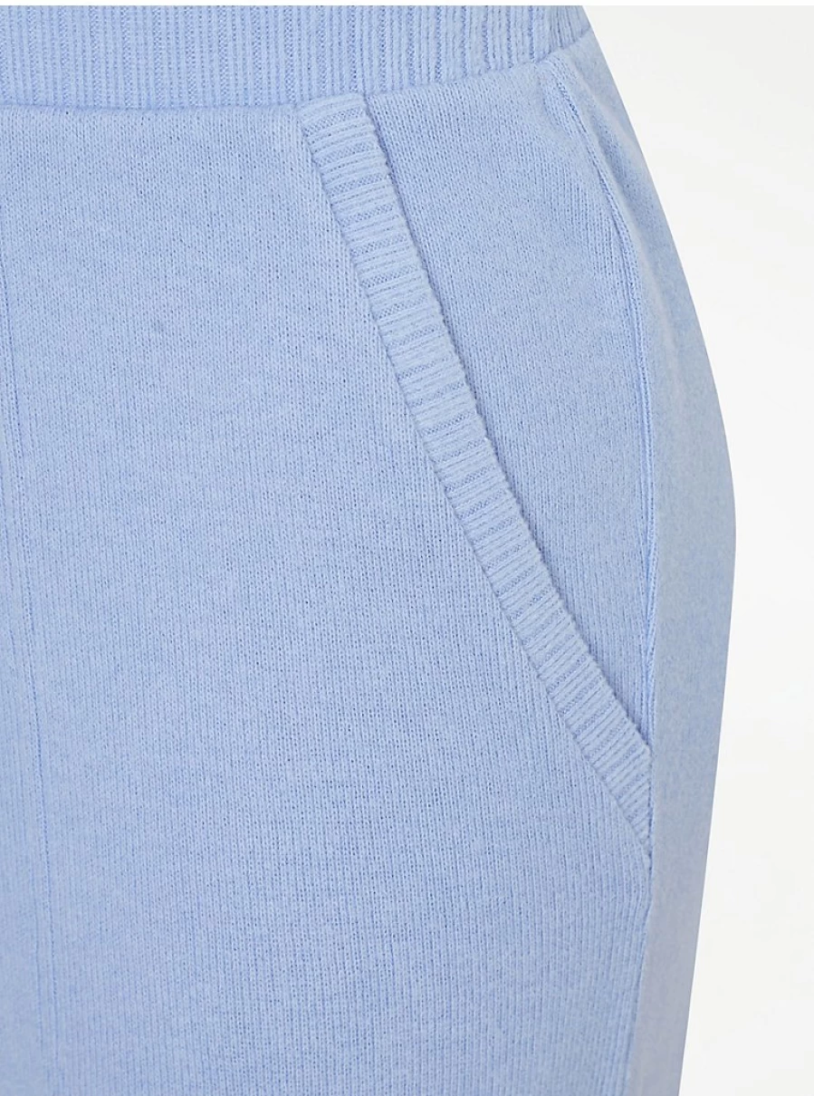 "George at Asda Blue Brushed Snit Pyjama Bottoms | Soft Women's Sleepwear | Comfortable Loungewear Pants"