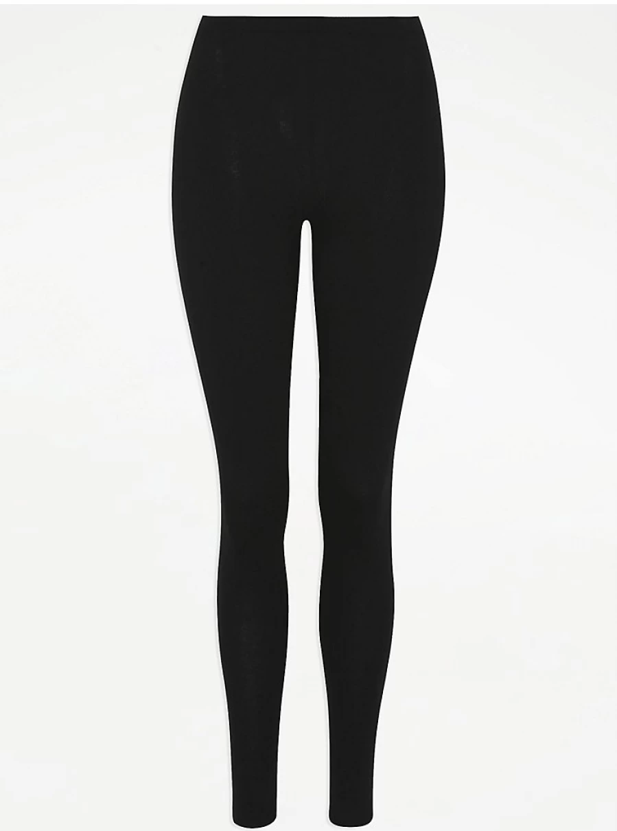"George at Asda Women's Black Jersey Leggings – Comfort Fit & Stylish Design"