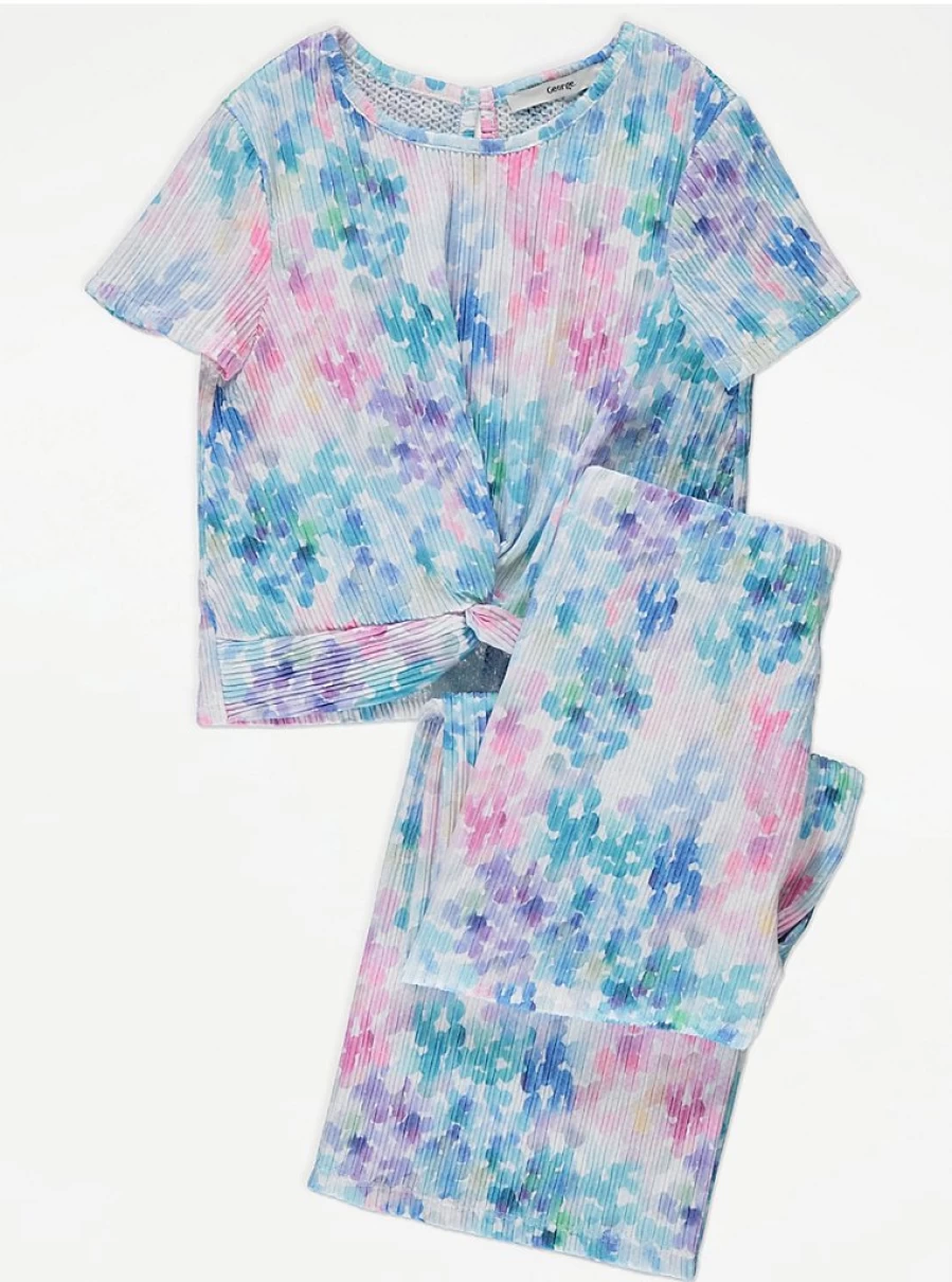 "George at Asda Girls Floral Watercolor Twist Top and Trousers Outfit – Reviews & Buying Guide"