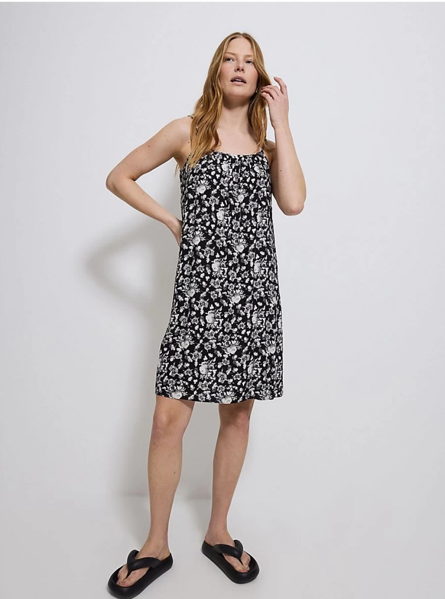 "George at Asda Women's Black Floral Mini Sundress | Summer Dress Reviews"