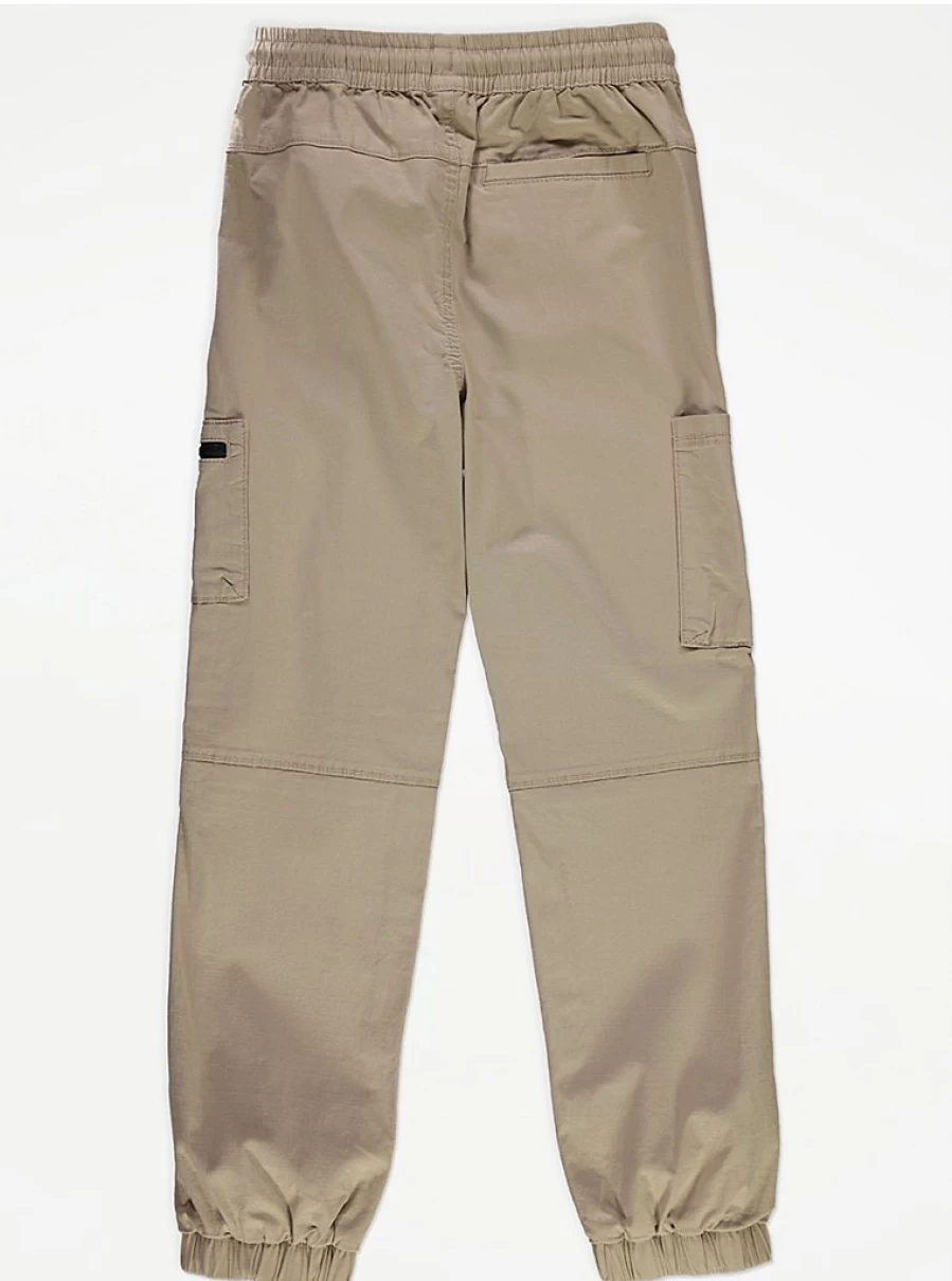 Boys' Light Tan Zip Pocket Cargo Trousers | George at Asda | Kids' Comfort & Style