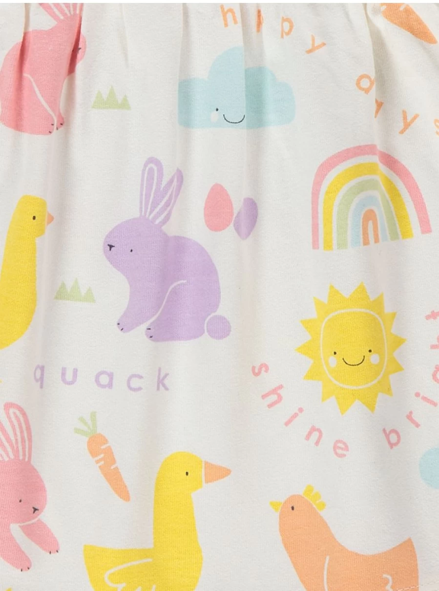 "George at Asda Baby Girls' Cream Rainbow Easter Bunny Dress – Cute & Colorful Outfit Review"