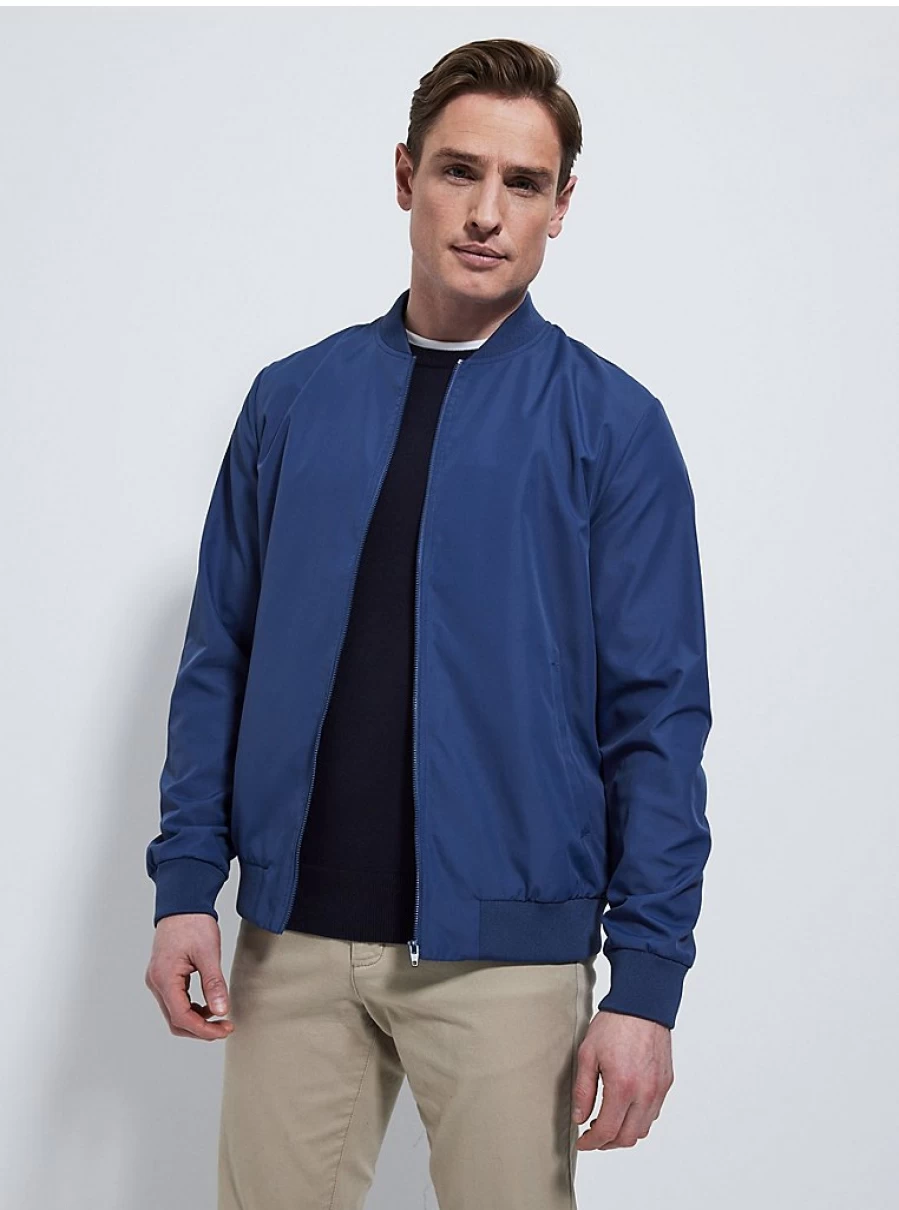 Men's Lightweight Blue Bomber Jacket | George at Asda | Comfort & Style