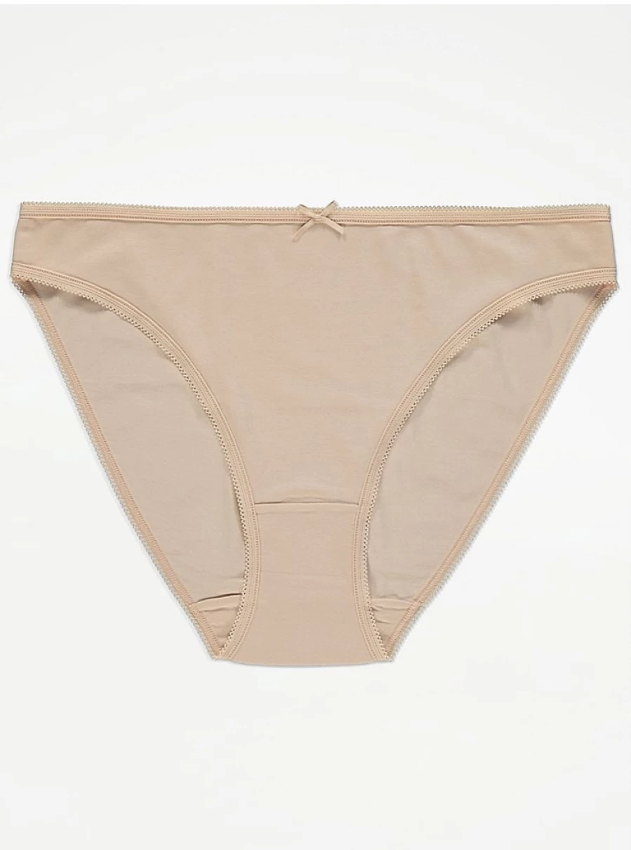 "George at Asda Nude High Leg Briefs 5-Pack | Comfortable Lingerie Underwear for Women"