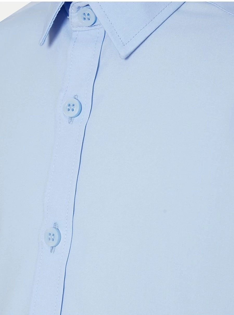 "George at Asda Boys' Light Blue Short Sleeve School Shirts 2-Pack – Comfortable & Durable Uniform Essentials"
