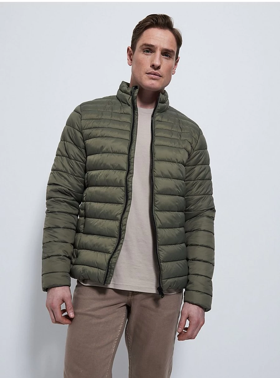 Men's Lightweight Green Padded Hooded Jacket | George at Asda
